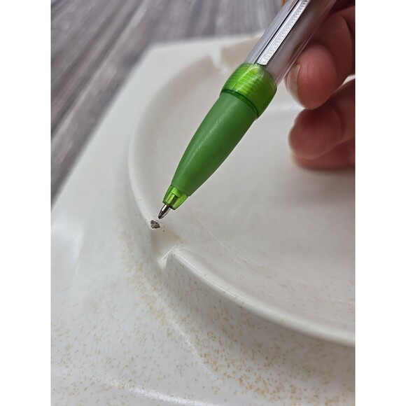 Vintage MCM Hyalyn Pottery Ashtray No. 45 Made In USA 8.2 MCM Cream Spotted - Picture 5 of 10